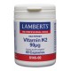 Lamberts uztura bagātinātājs Augstas iedarbības K2 vitamīns 90µg, 60kaps.